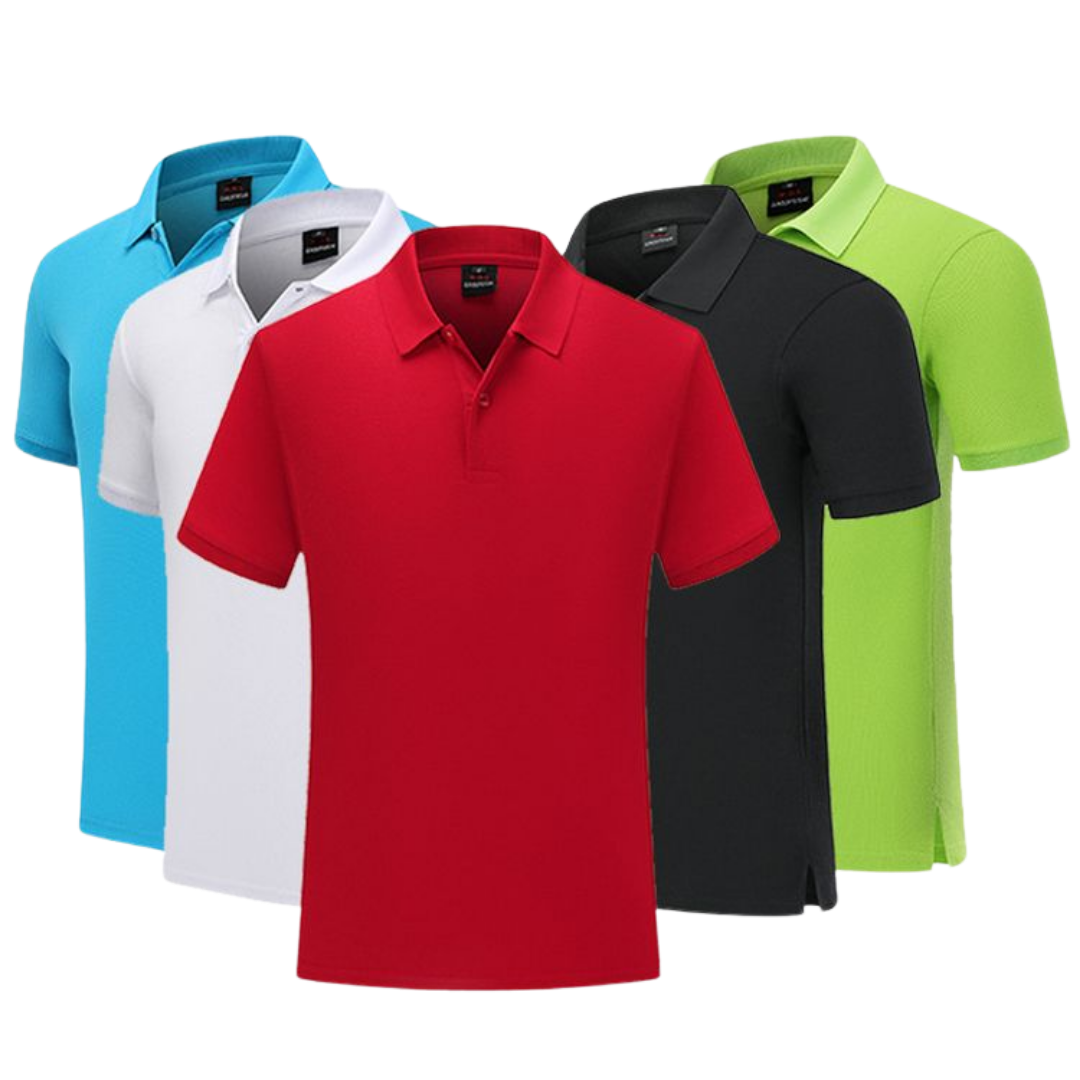 Black polo shirt